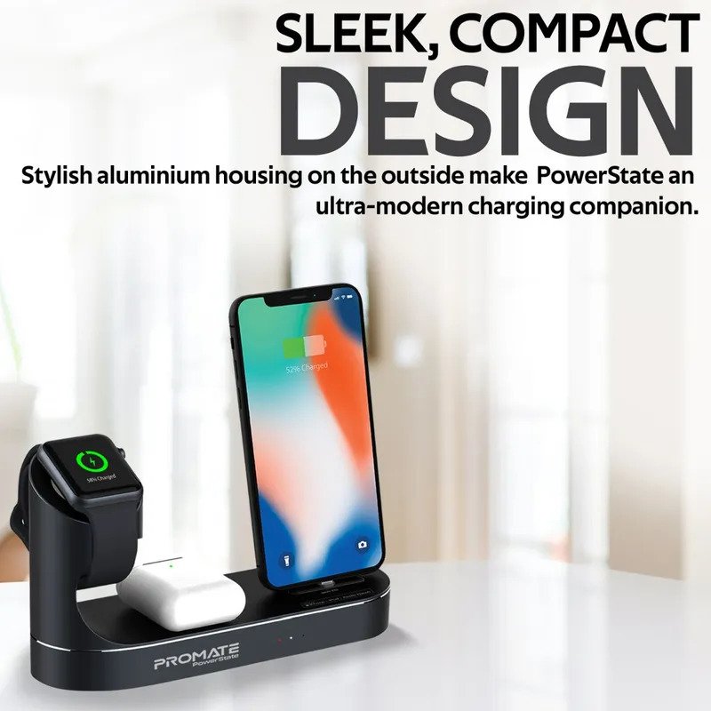 Apple MFI Charging Dock 18W Power Delivery 10W Wireless Charger For Smartphones And Airpods