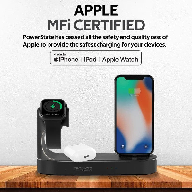 Apple MFI Charging Dock 18W Power Delivery 10W Wireless Charger For Smartphones And Airpods