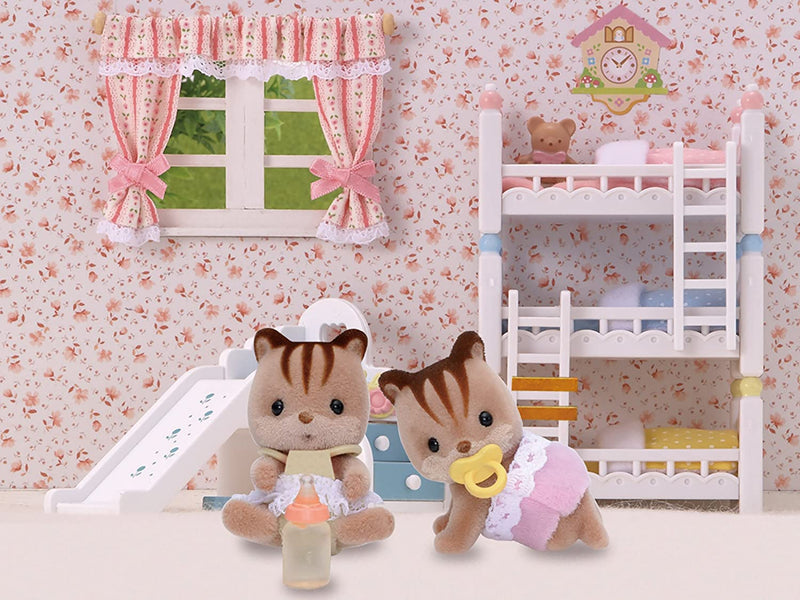 Sylvanian Family Walnut Squirrel Twins