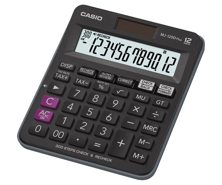 Casio Check Calculator MJ 120DPlusBKWDPW