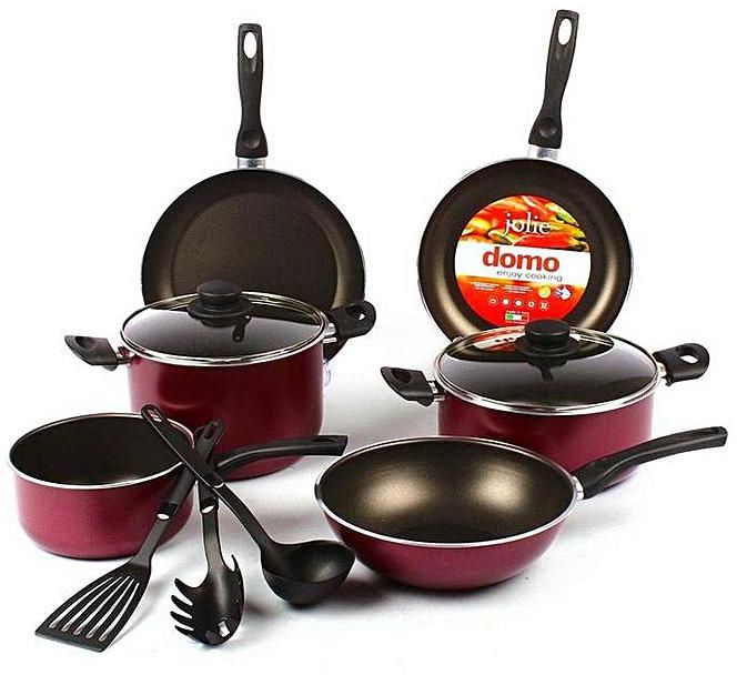 Domo 11Pc Nonstick Cookware Set- Made In Italy