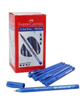 Faber-Castell Tri Flow Ball Pen 1mm Red 50pc