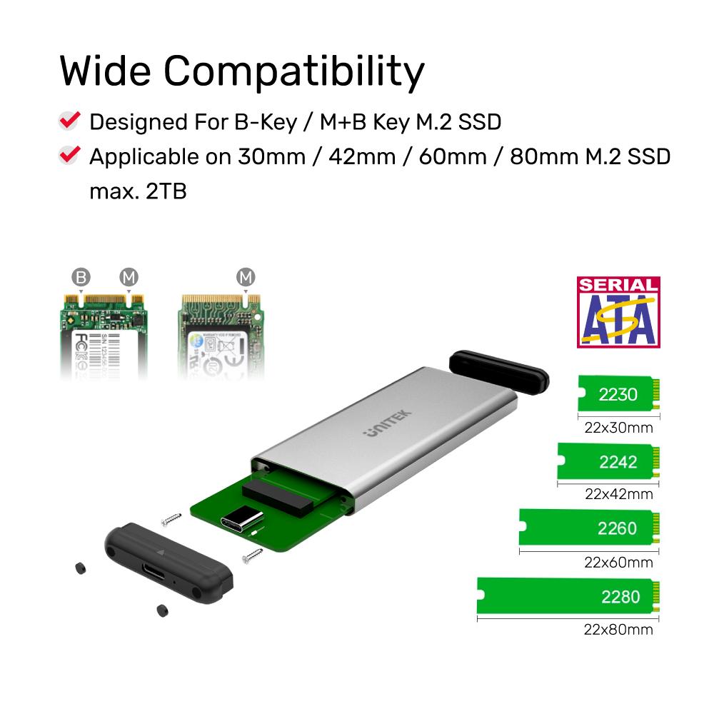 Unitek USB3.0 M.2 SSD (NGFF/SATA) Aluminium Enclosure Y-3365 | Computer Accessories Unitek USB3.0 M.2 SSD (NGFF/SATA) Aluminium Enclosure Y-3365 | Computer Accessories