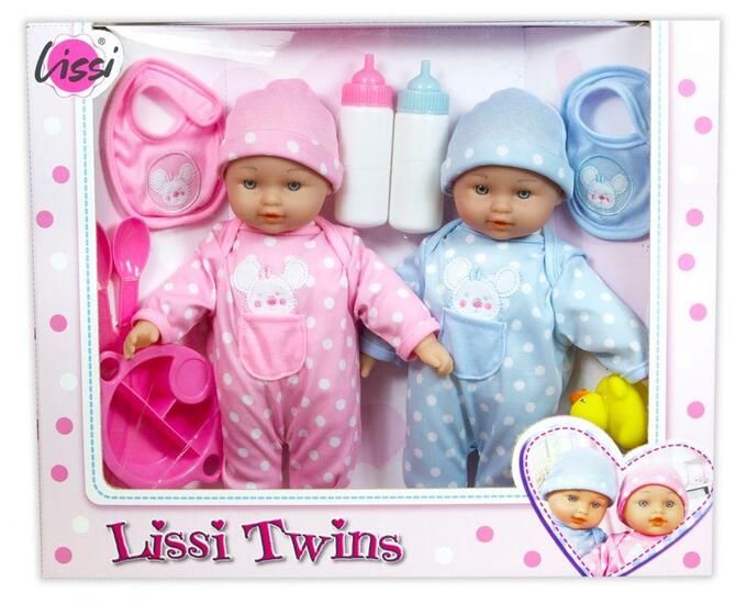 Lissi 28 Cm 11" Twin Baby Set