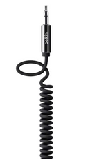 Belkin 3.5mm Coiled AUX Cable 1.8 Mtr Black AV10126cw06-BLK