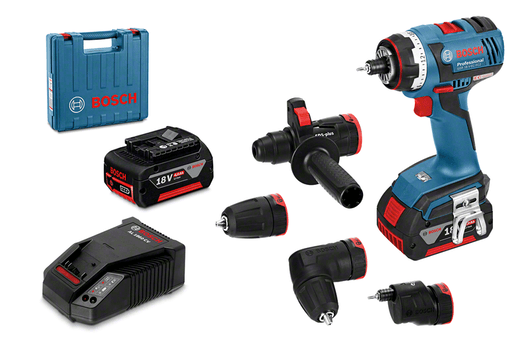 Bosch GSR 18 V-EC FC2 Professional Cordless Drill With 5 Attachments