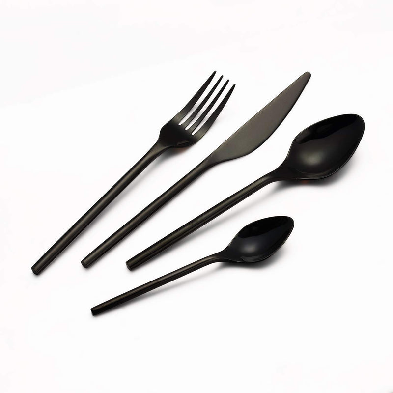 Royal Blue  Stainless Steel Cutlery Black 24 Pcs Set Regular