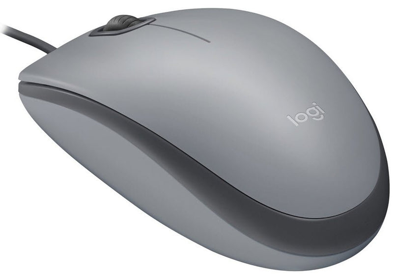 Logitech M110 Silent Silver Corded Optical Mouse