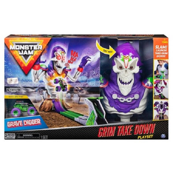 Monster Jam Grim Take Down Playset