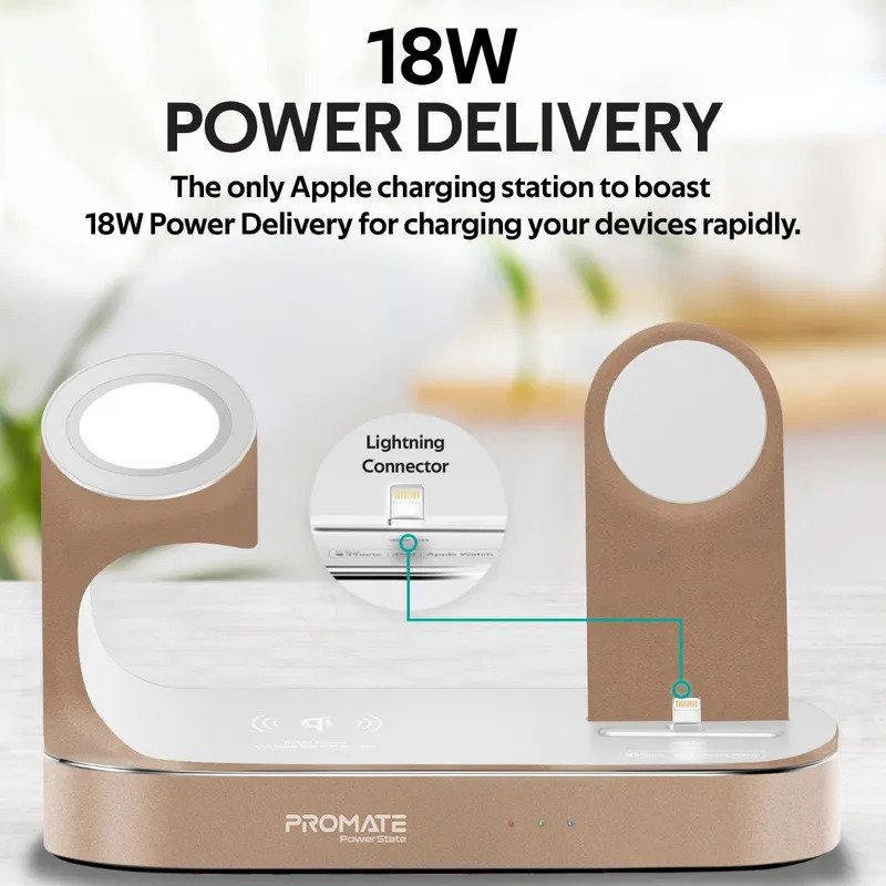 Apple MFI Charging Dock 18W Power Delivery 10W Wireless Charger For Smartphones And Airpods