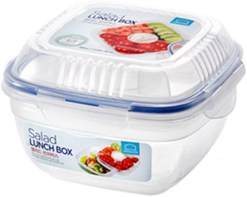 Lock N Lock  Salad Lunch Box With Tray & Sauce Container 950ml