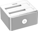 Unitek USB3.0 to SATA6G 2.5”/3.5” Dual Bay Hard Disk Docking Station - Silver Y-3026