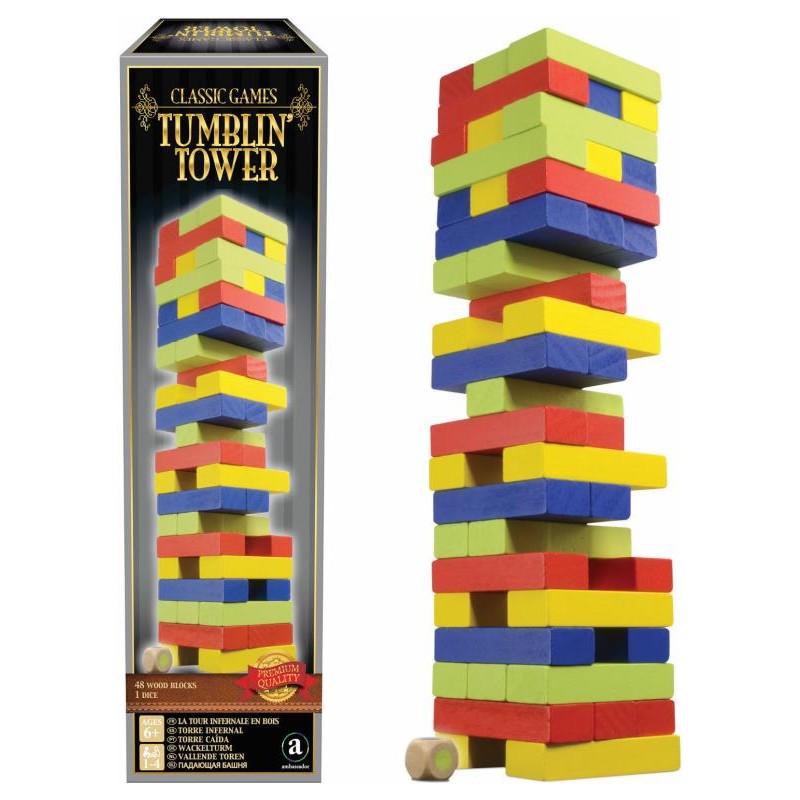 MA Classic Games - Tumblin' Tower (Coloured) ST027 42000027 | Indoor Games MA Classic Games - Tumblin' Tower (Coloured) ST027 42000027 | Indoor Games
