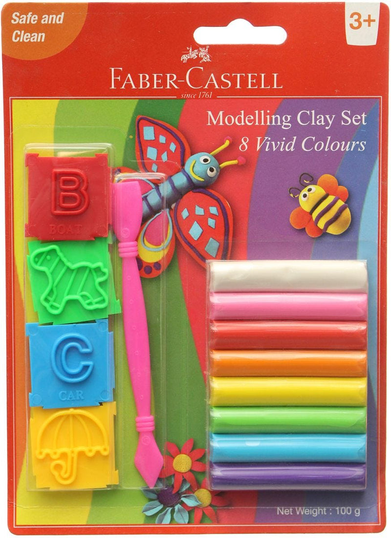 Faber-Castell 8 Modellling Clay 100gm