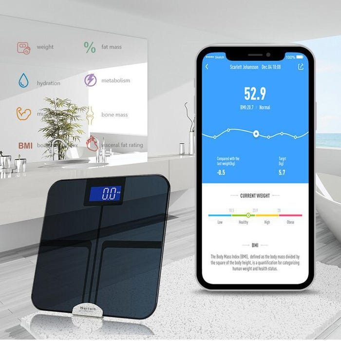 Marrath Smart Home BMI Electronic Weigh Scale to measure 12 health parameters