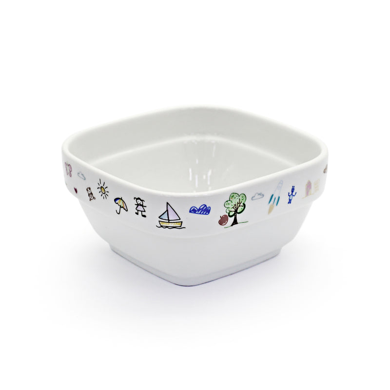 Stackable Kids Square Bowl 4"